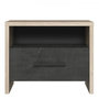 Voir la diapositive 2 : Demeyere DEMEYERE Table de chevet 1 tiroir - Décor Chene Kronberg - L 49,6 x P 36,3 x H 40,1 cm - COLORADO