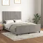 VIDAXL Cadre de lit avec tete de lit Gris clair 140x200 cm