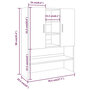 Voir la diapositive 6 : VIDAXL Meuble pour machine a laver Sonoma gris 70,5x25,5x90 cm