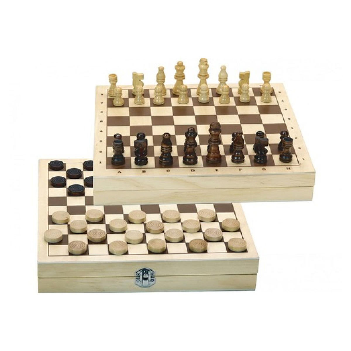 JeuJura Coffret de dames et d eches en bois