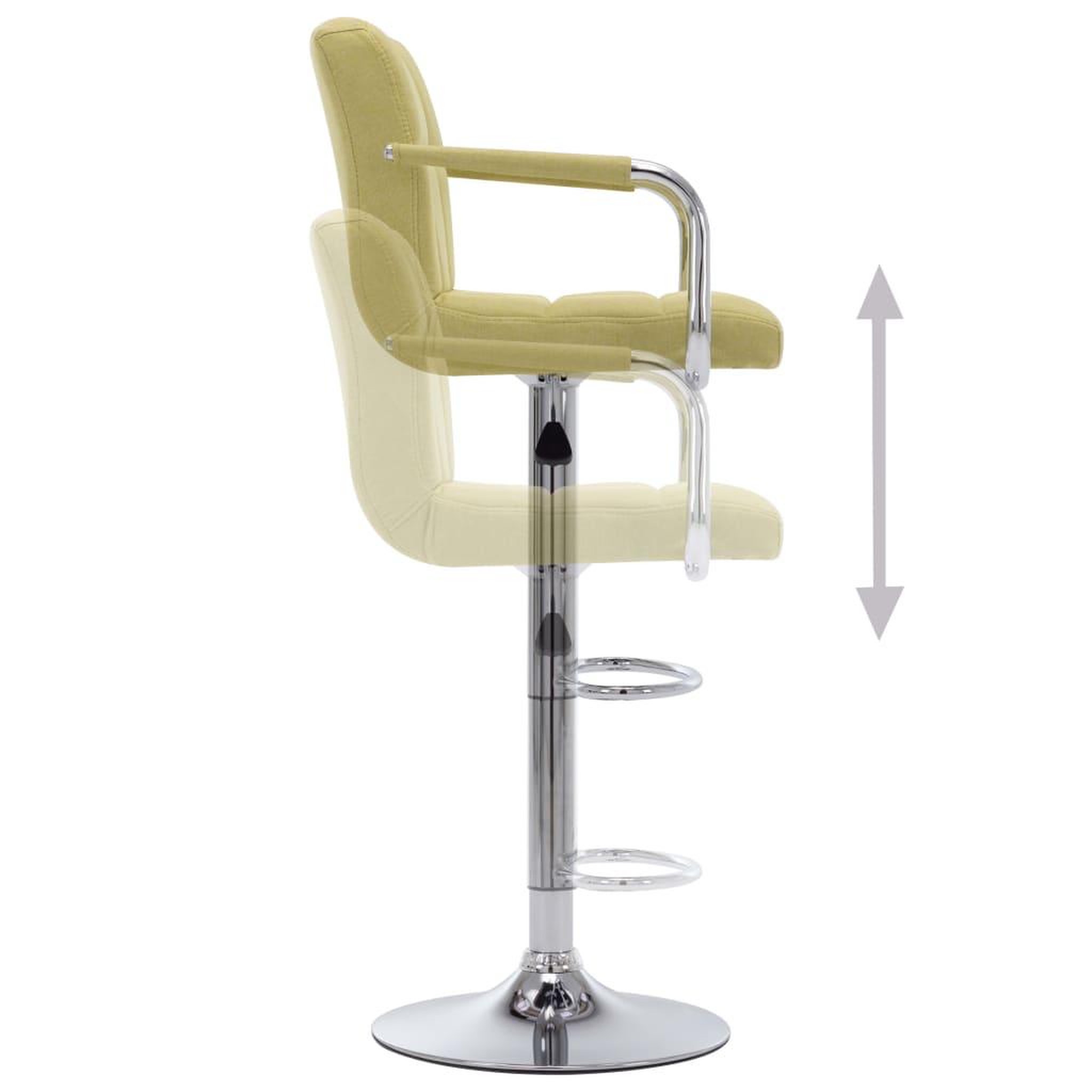 Voir la diapositive 5 : VIDAXL Chaise de bar Vert Tissu