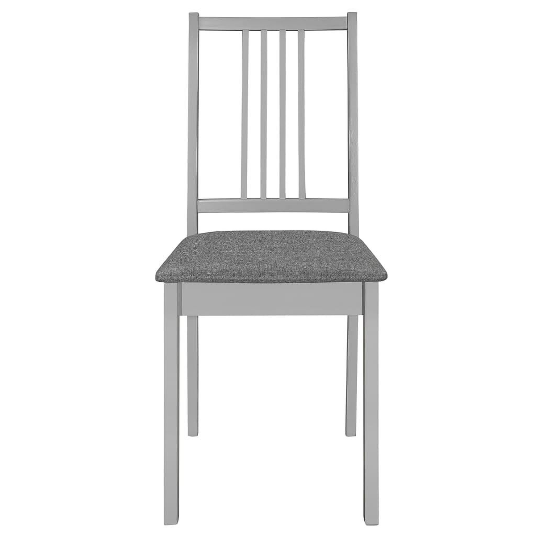 Voir la diapositive 3 : VIDAXL Chaises a manger avec coussins lot de 6 gris bois solide