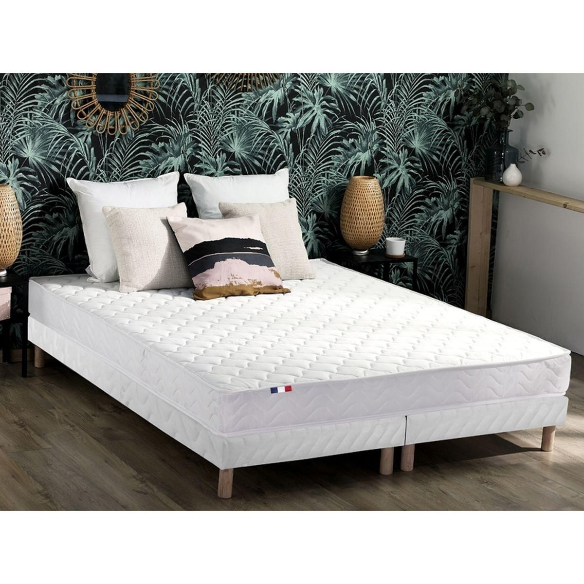 Ensemble Matelas Mousse réversible + Sommier 2 x 80 x 200 cm  STRATUS