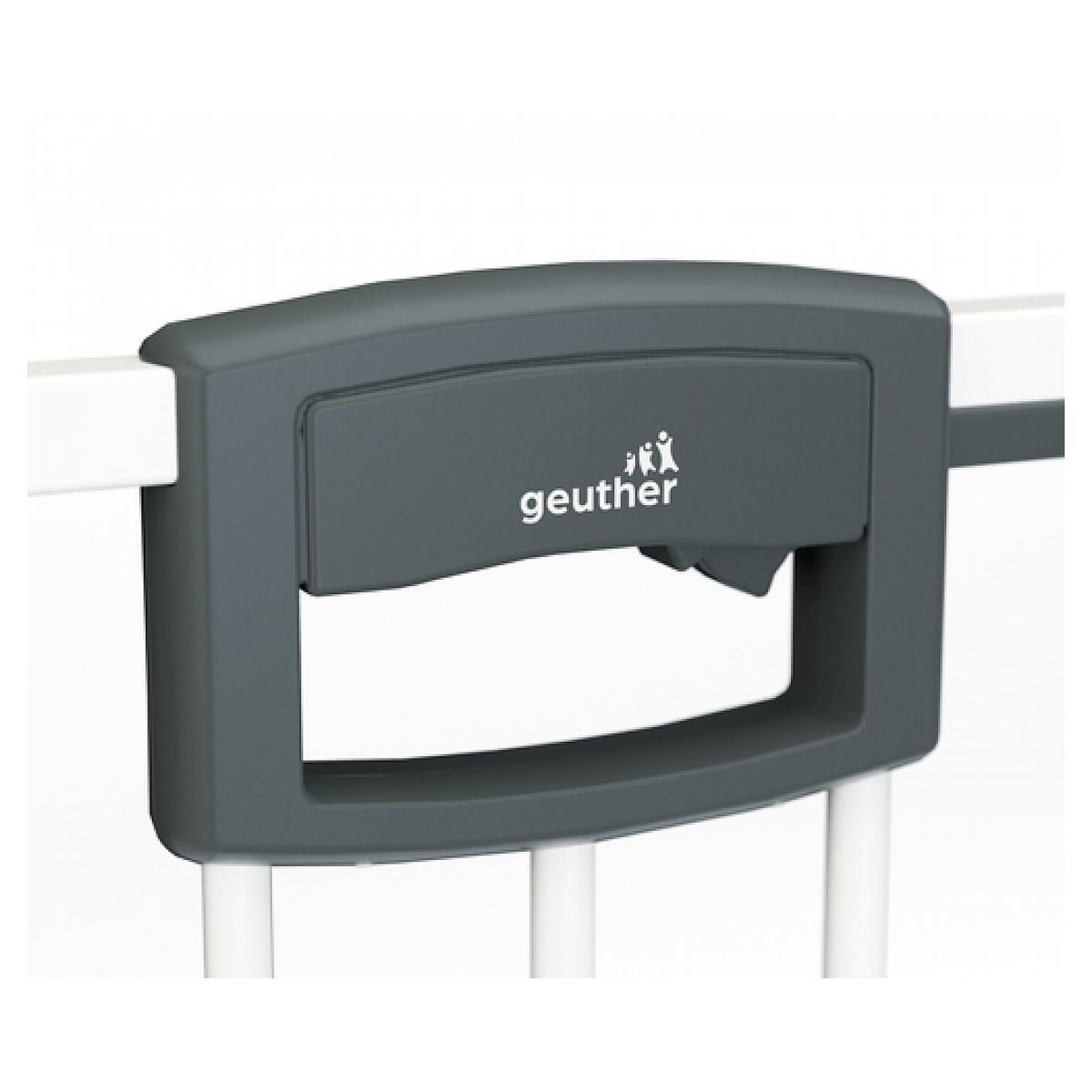 Voir la diapositive 3 : GEUTHER Barrière d'escalier à pression Easylock Plus  bois/métal 84,5 cm - 92,5 cm Blanc