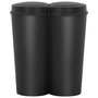 Voir la diapositive 3 : VIDAXL Poubelle double a ordures Noir 50 L