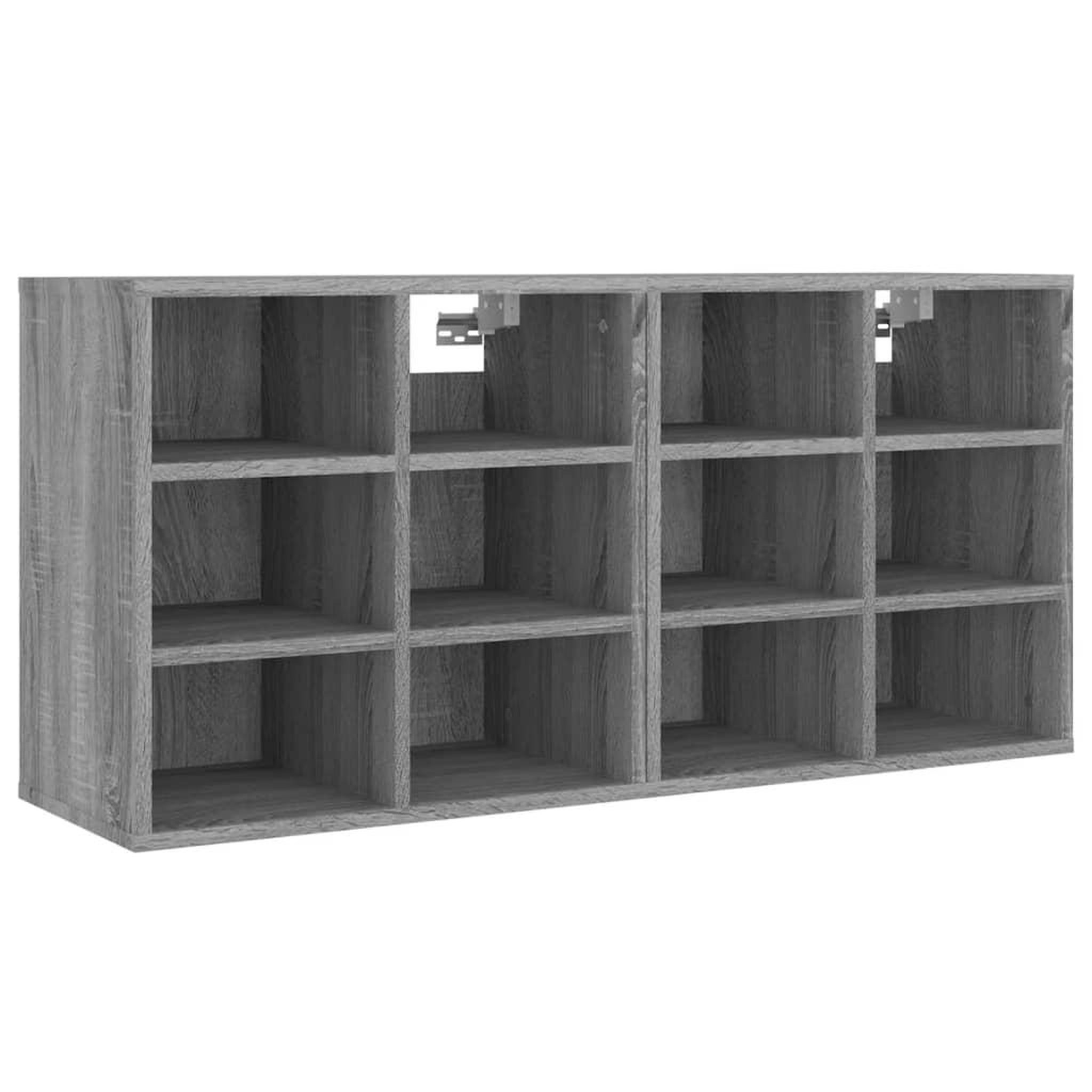 Voir la diapositive 4 : VIDAXL Armoires a chaussures 2 pcs sonoma gris 52,5x30x50 cm