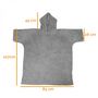 Voir la diapositive 2 : VIVEZEN Serviette poncho de bain ou de plage - Adulte