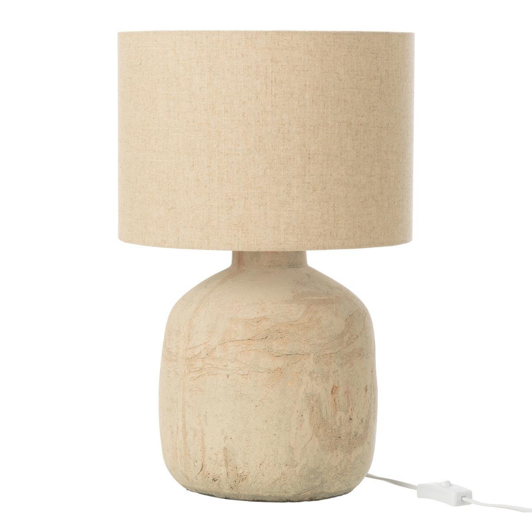 J-LINE Lampe à poser en terre cuite  mia  47cm beige