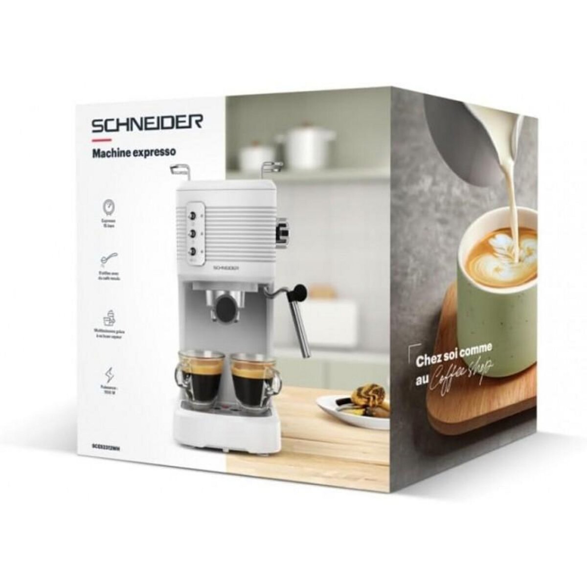 SCHNEIDER Machine à Café Expresso 1,2l Sces2312wh Schneider