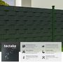 Voir la diapositive 2 : tectake Bandes brise-vue PVC pour clôtures à barreaux simples et doubles gris anthracite
