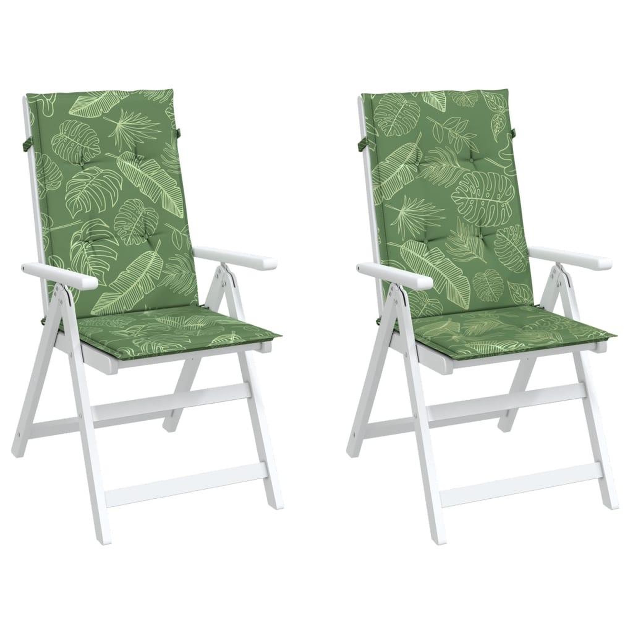 Voir la diapositive 4 : VIDAXL Coussins de chaise a dossier haut lot de 2 modele de feuille