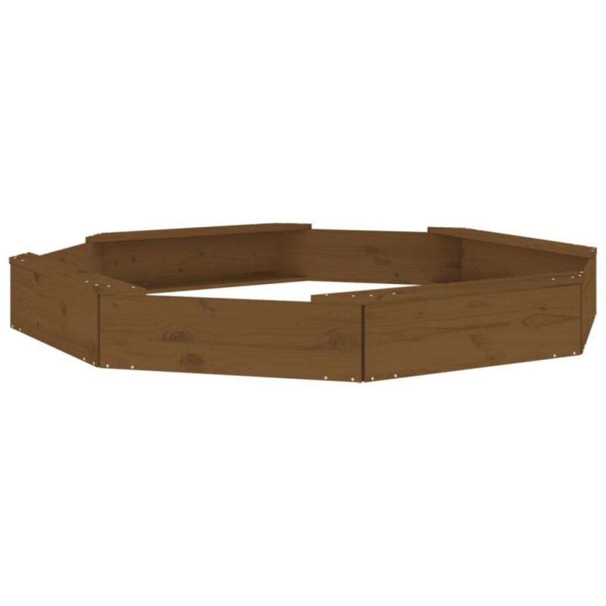 VIDAXL Bac à sable avec sièges marron miel octogone bois de pin massif