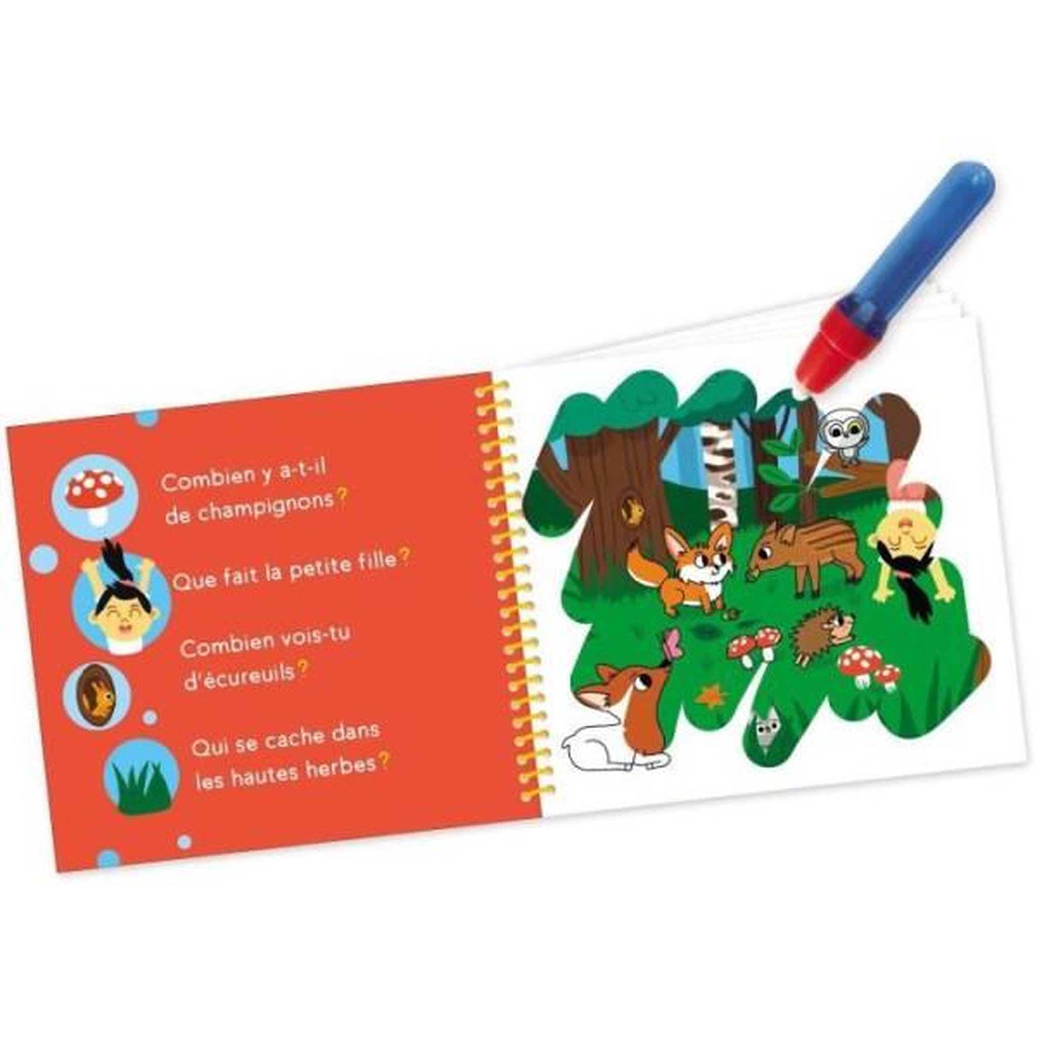 Voir la diapositive 2 : Nathan Coloréo - Bébés animaux - NATHAN - Coloriage a l'eau pour enfants de 3 ans et plus