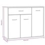 Voir la diapositive 6 : VIDAXL Buffet Sonoma gris 88x30x70 cm Bois d'ingenierie