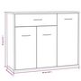 Voir la diapositive 6 : VIDAXL Buffet Sonoma gris 88x30x70 cm Bois d'ingenierie
