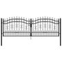 Voir la diapositive 2 : VIDAXL Portail et sommet de lance Noir 305x151 cm Acier enduit poudre