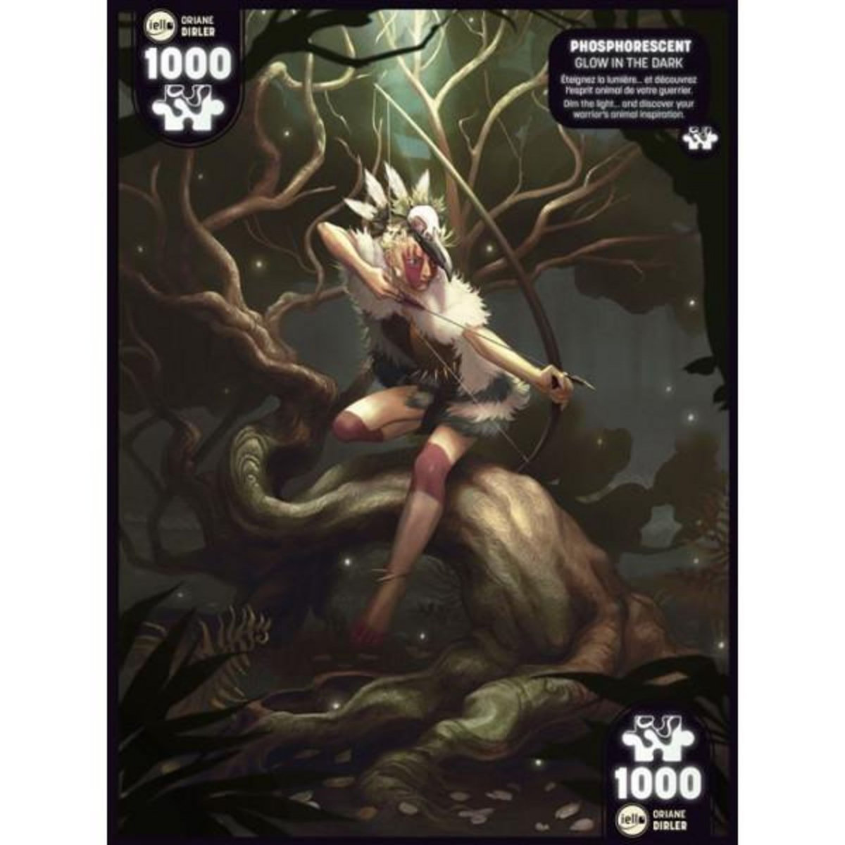 Iello Puzzle 1000 pièces Iello Glow in the Dark Forest Spirit