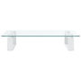 Voir la diapositive 4 : VIDAXL Support de moniteur blanc 40x35x8 cm verre trempé et métal
