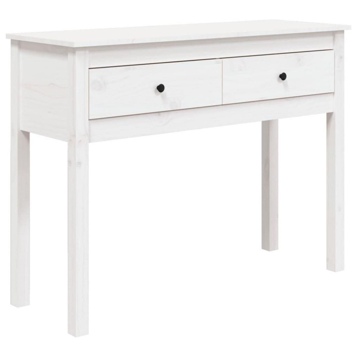 VIDAXL Table console Blanc 100x35x75 cm Bois massif de pin