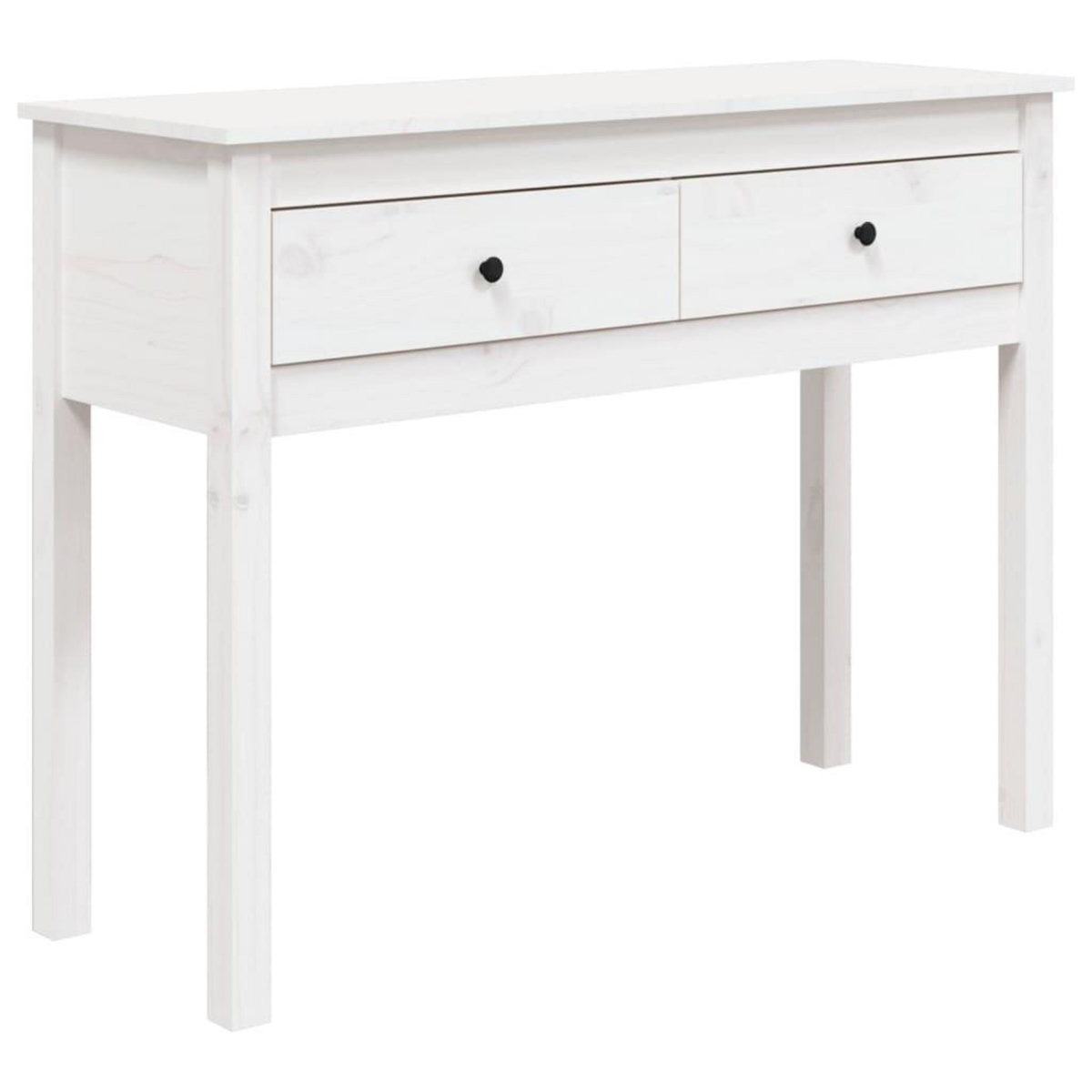 VIDAXL Table console Blanc 100x35x75 cm Bois massif de pin