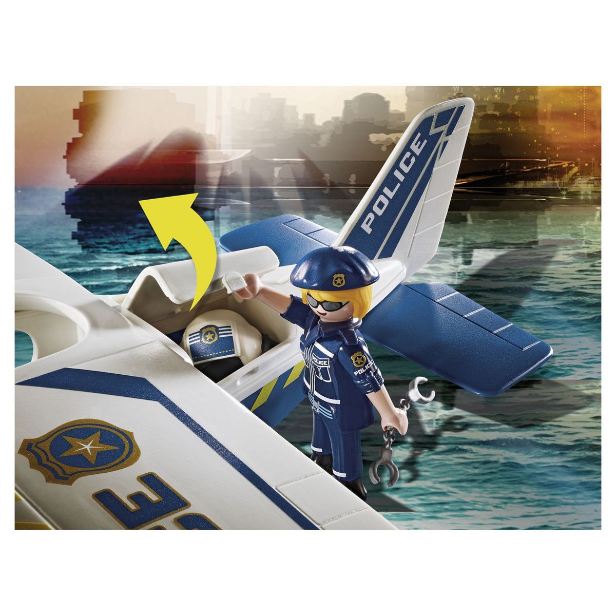 PLAYMOBIL 70779 - City Action Hydravion de la police et canoé 