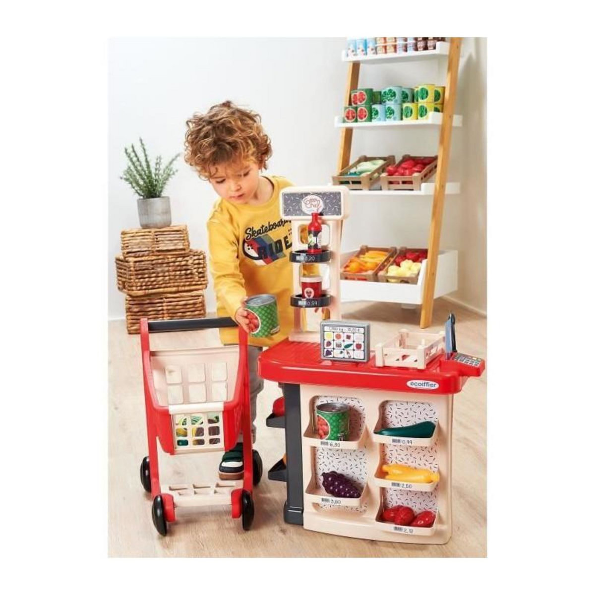 Ecoiffier Sortie de caisse + chariot - ECOIFFIER - 1676 - Un vrai petit magasin