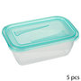 Voir la diapositive 1 : FIVE Lot de 5 Boîtes de Conservation  Fresh & Freeze  0,5L Bleu
