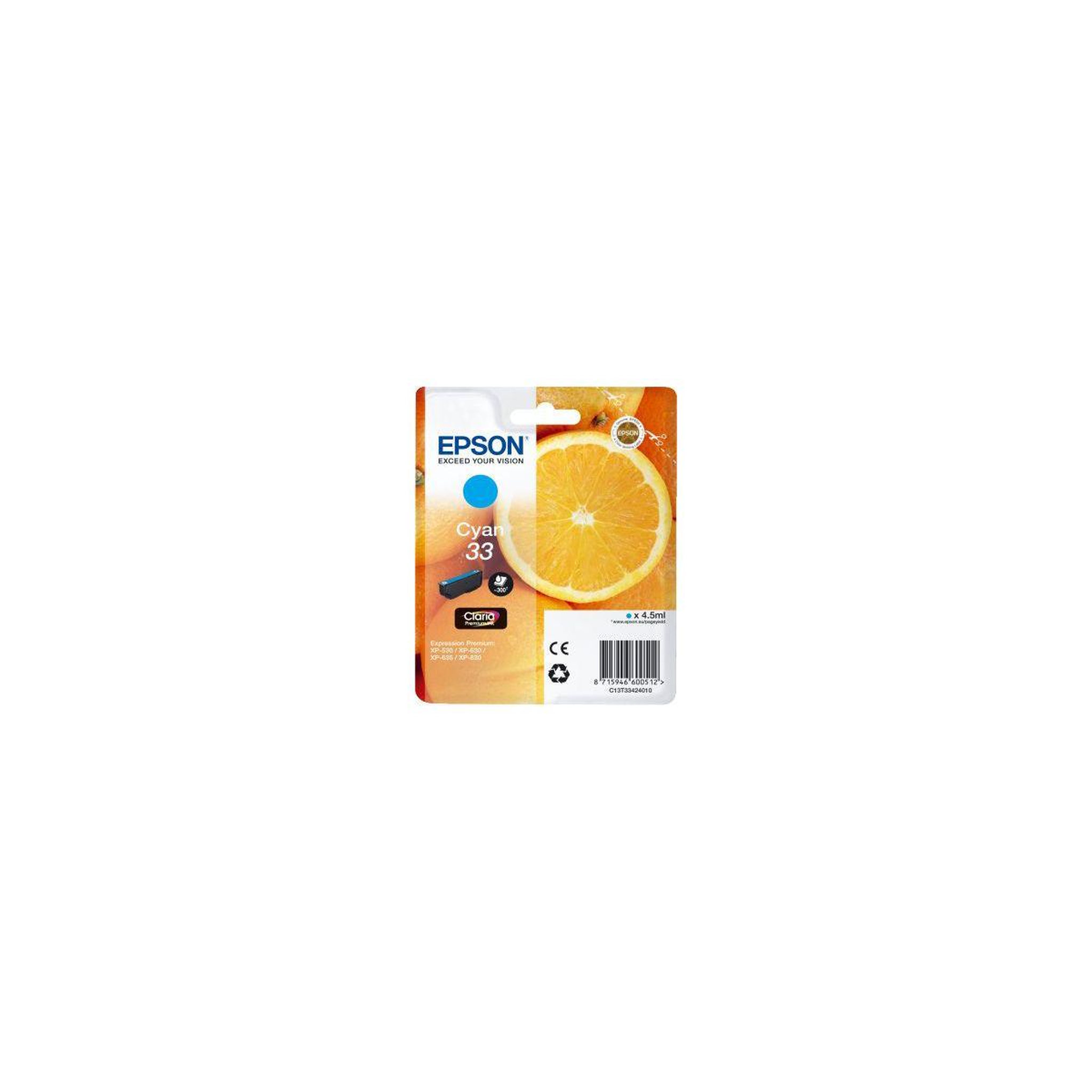 Epson Cartouche d'encre originale t3342 cyan série orange - c13t33424010