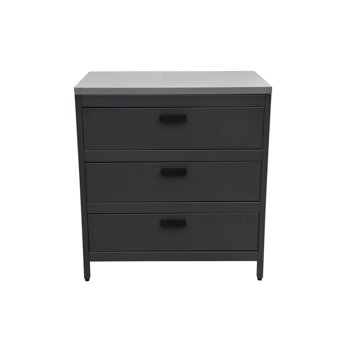 SWEEEK Cuisine d'extérieure en acier avec 3 tiroirs L80cm