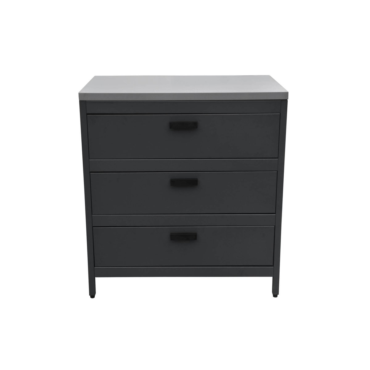 SWEEEK Cuisine d'extérieure en acier avec 3 tiroirs L80cm