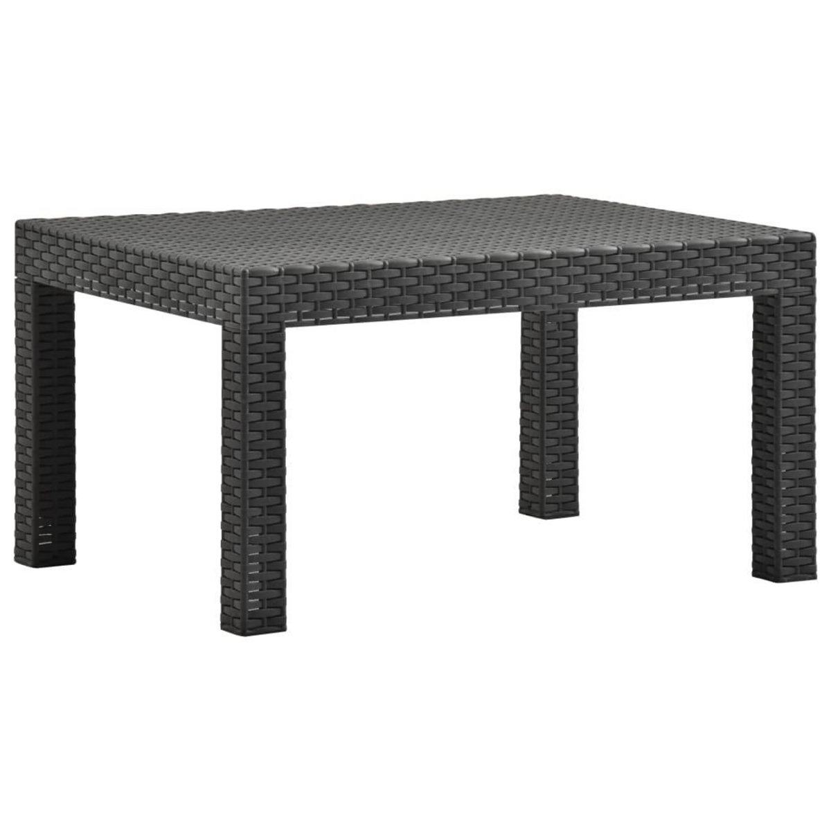 VIDAXL Salon de jardin 2 pcs avec coussins PP Rotin Anthracite