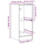 Voir la diapositive 6 : VIDAXL Armoire laterale avec portes en verre blanc 35x37x75,5 cm