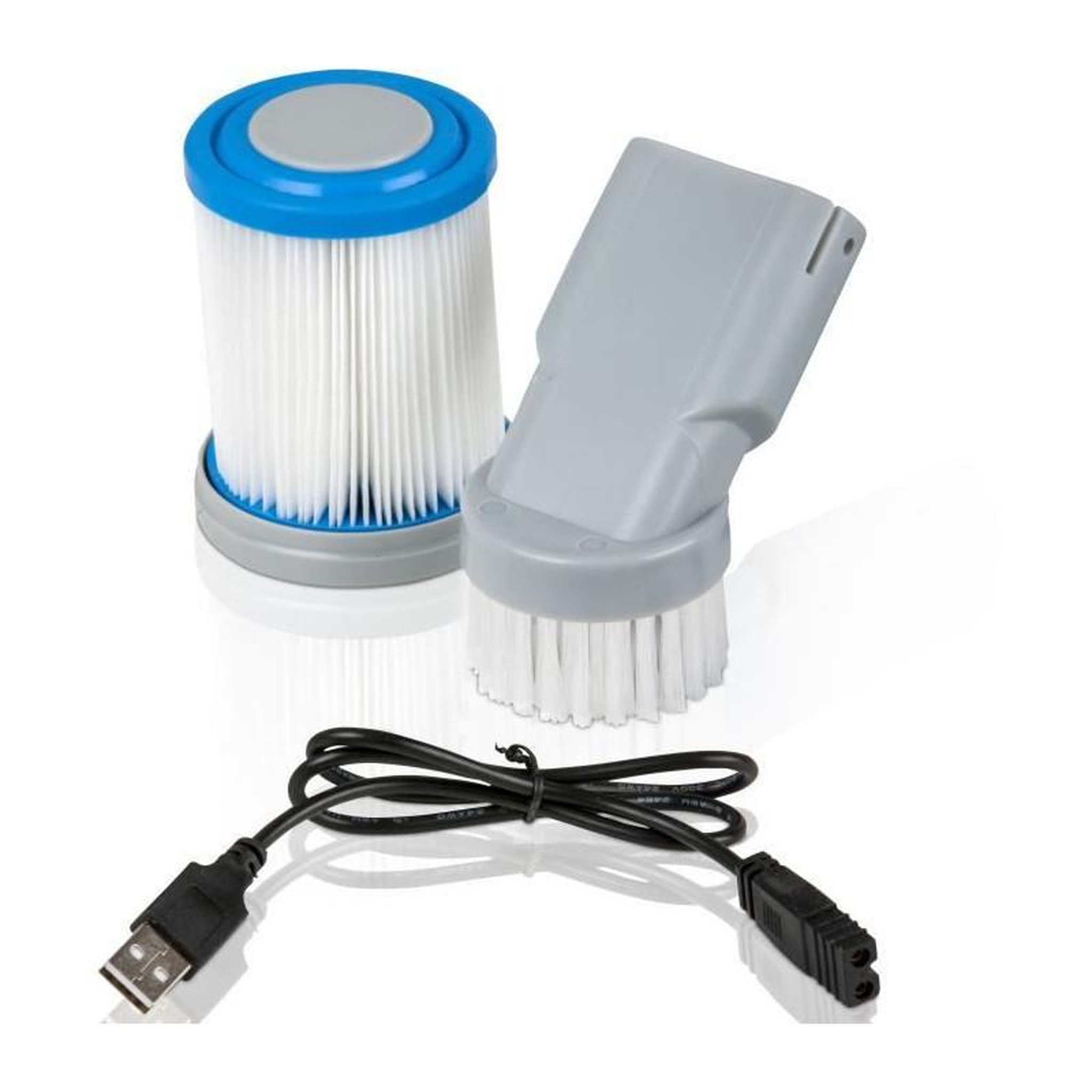 Voir la diapositive 3 : GRE Nettoyeur de fond à batterie pour spas et piscines hors-sol