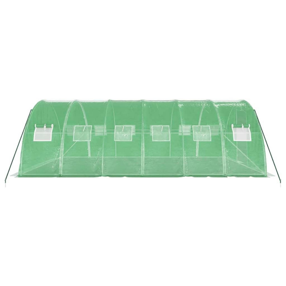VIDAXL Serre avec cadre en acier vert 24 m^2 6x4x2 m