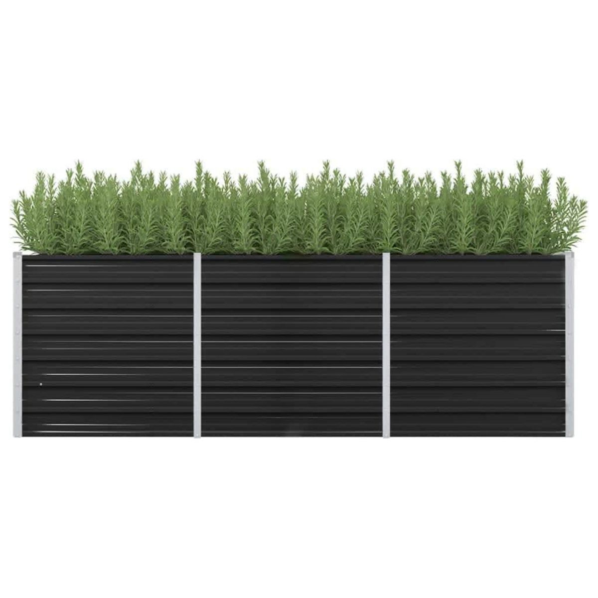 VIDAXL Lit sureleve de jardin Anthracite 240x80x77 cm Acier galvanise
