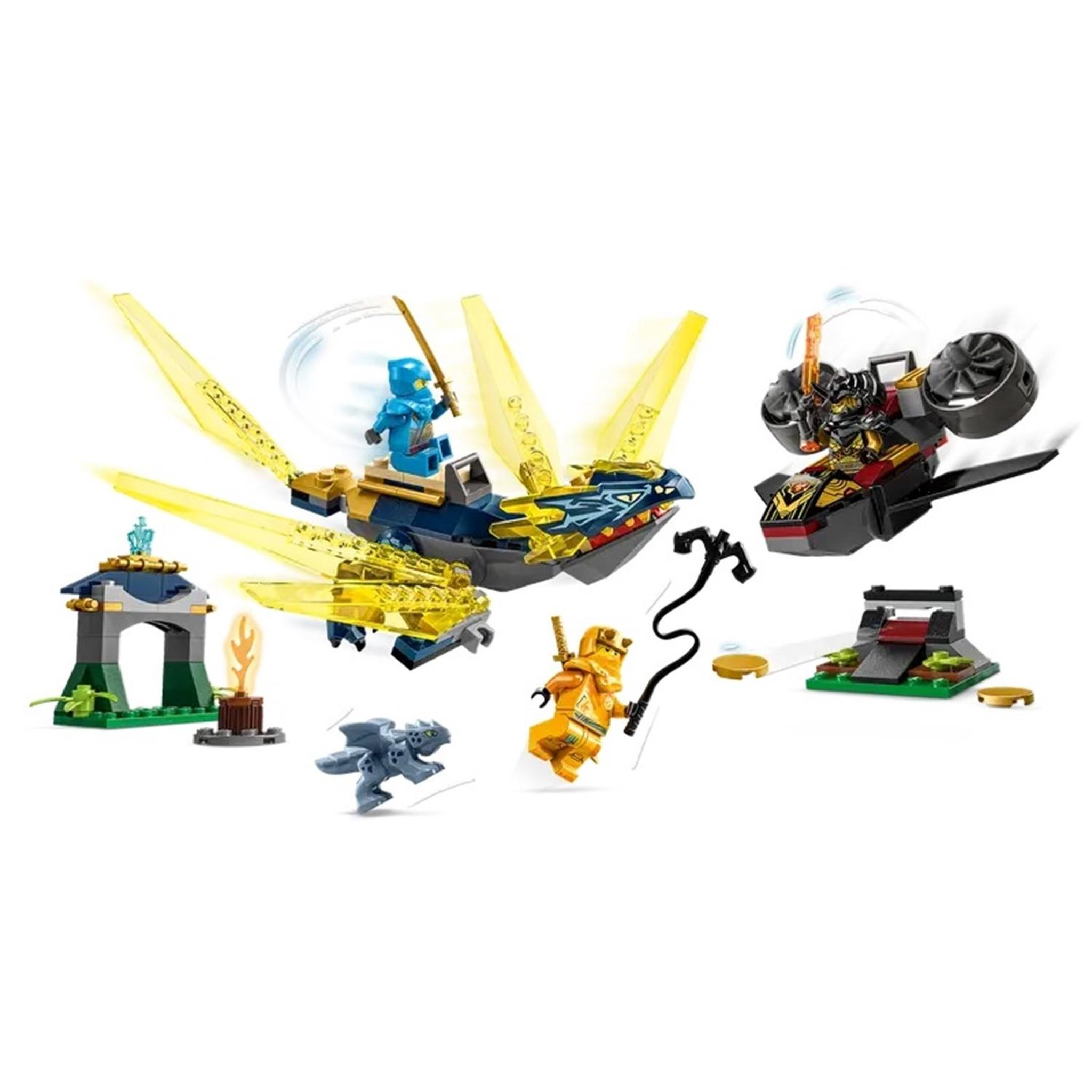 Voir la diapositive 3 : LEGO Ninjago Le combat du bébé dragon de Nya et Arin