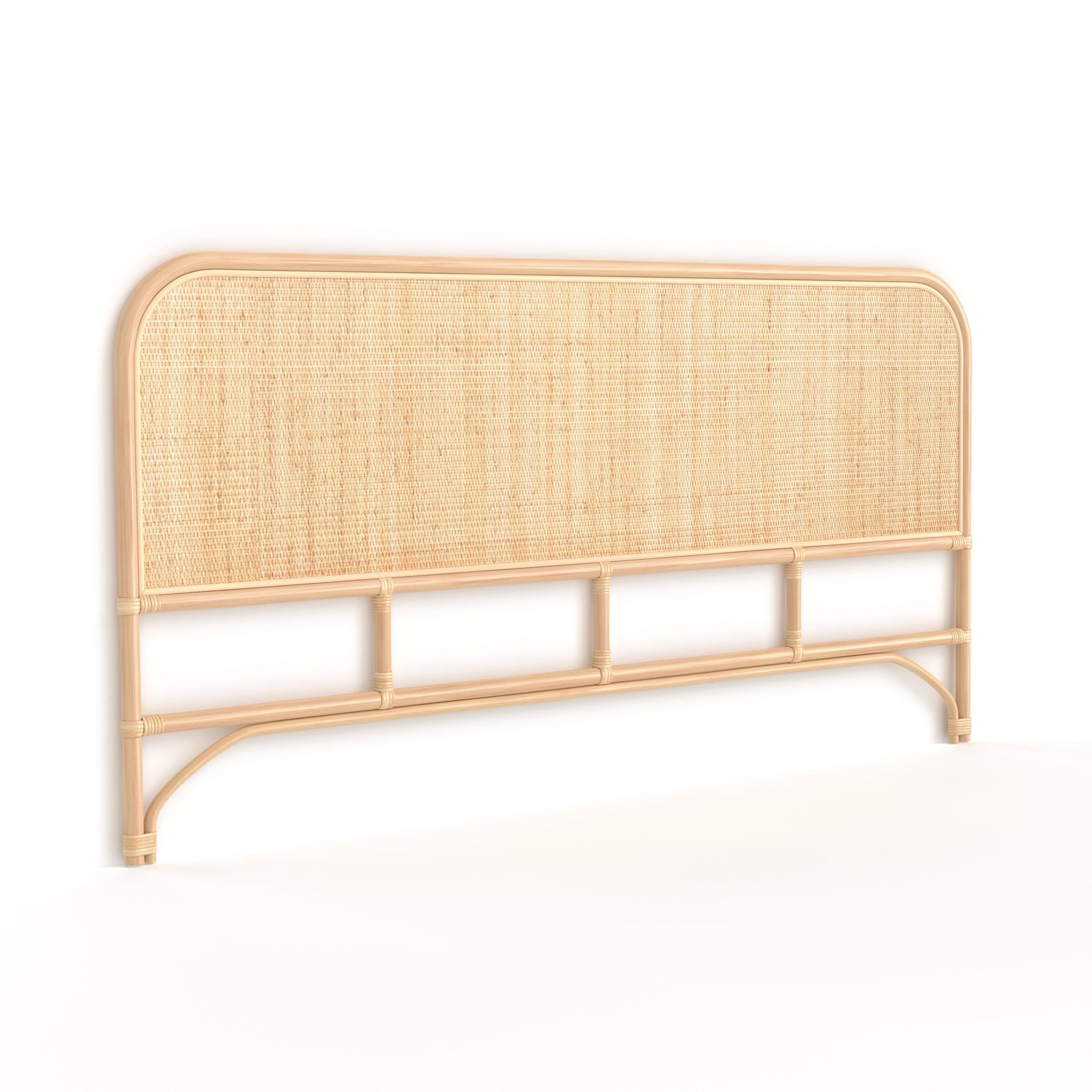 Voir la diapositive 3 : MAISON PAVANE Tête de lit 180 cm en rotin naturel-grace