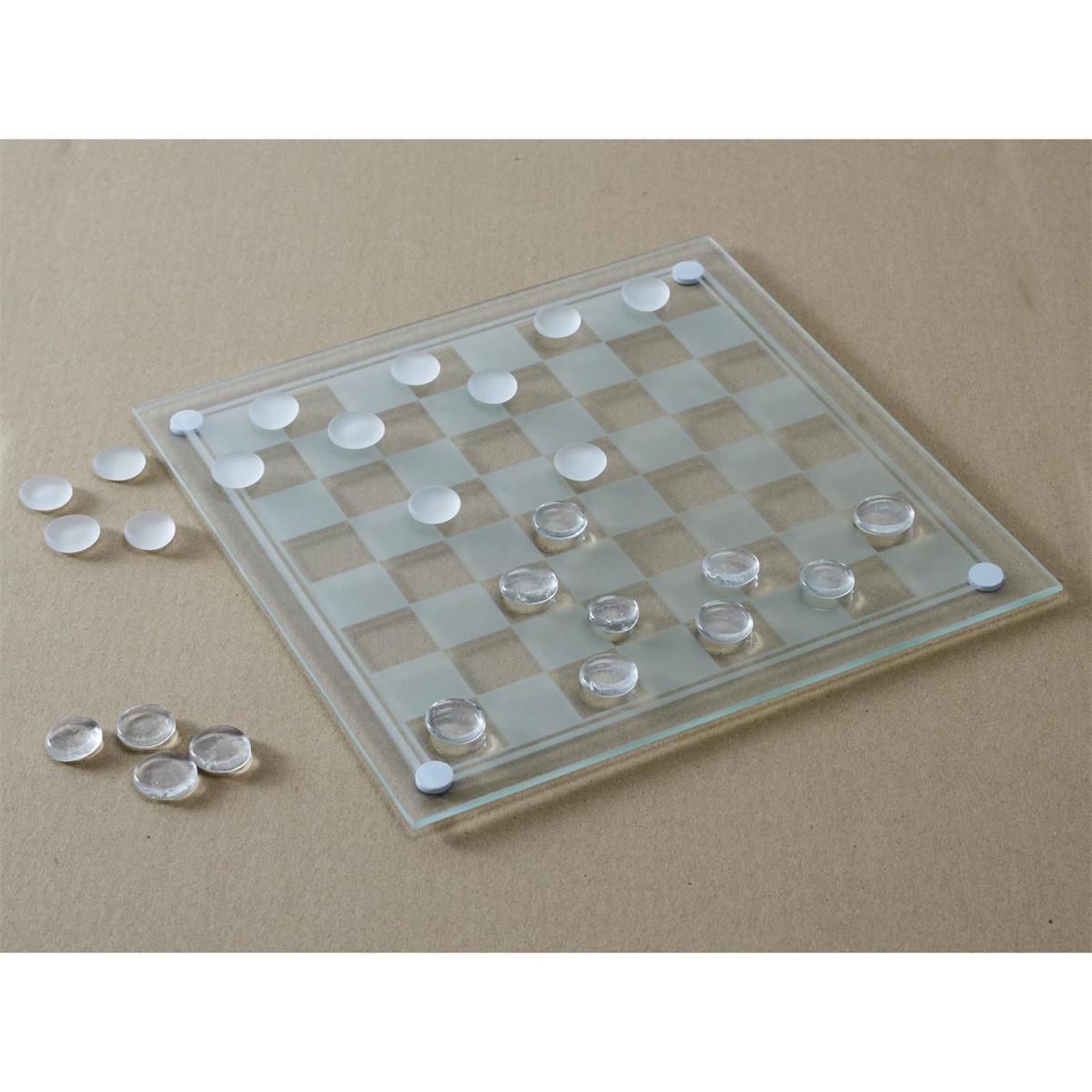 Voir la diapositive 2 : MISTER GADGET Jeu de société  dames  25cm transparent