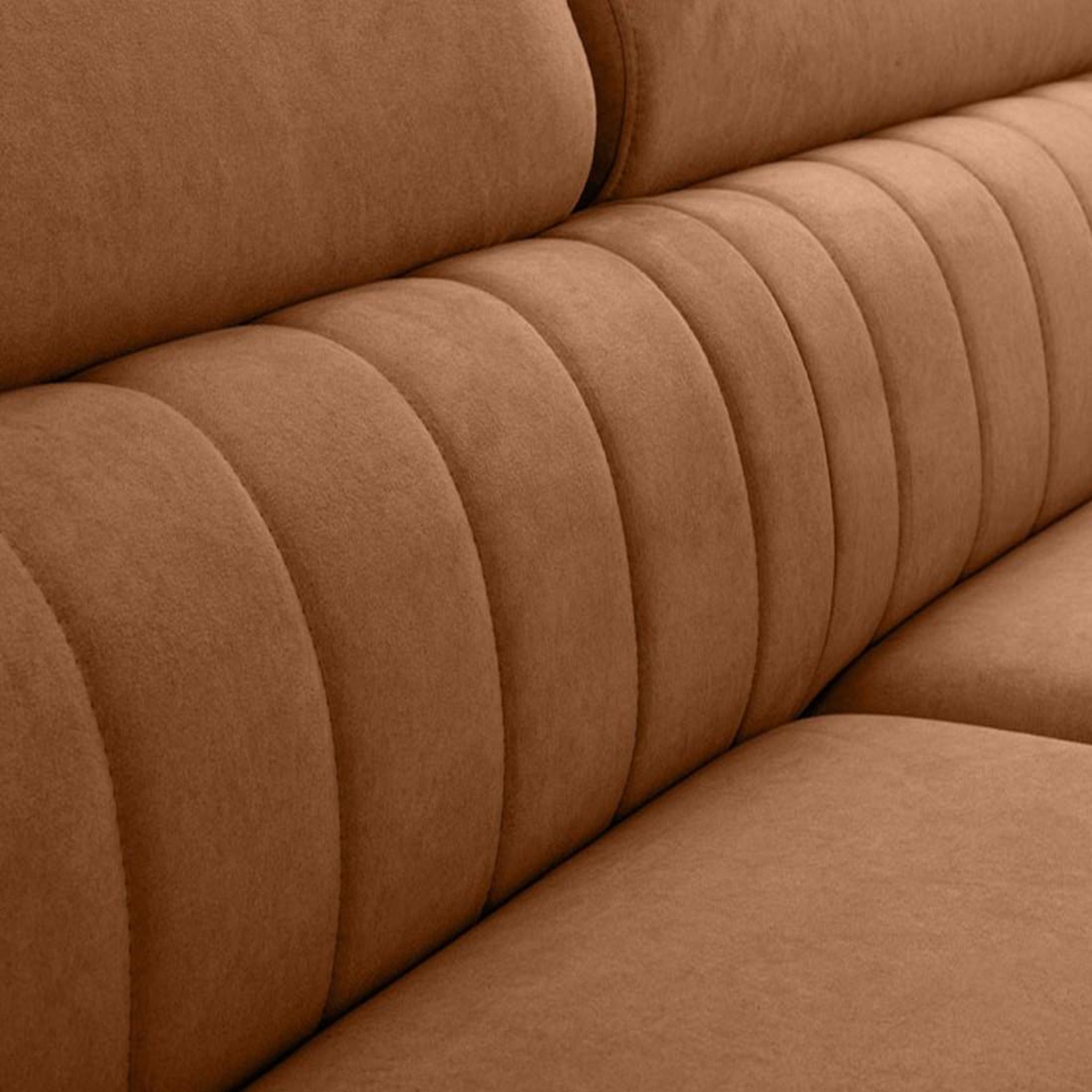 Voir la diapositive 5 : BEST MOBILIER Aneta - canapé d'angle droit 5 places - convertible avec coffre et têtières - en velours