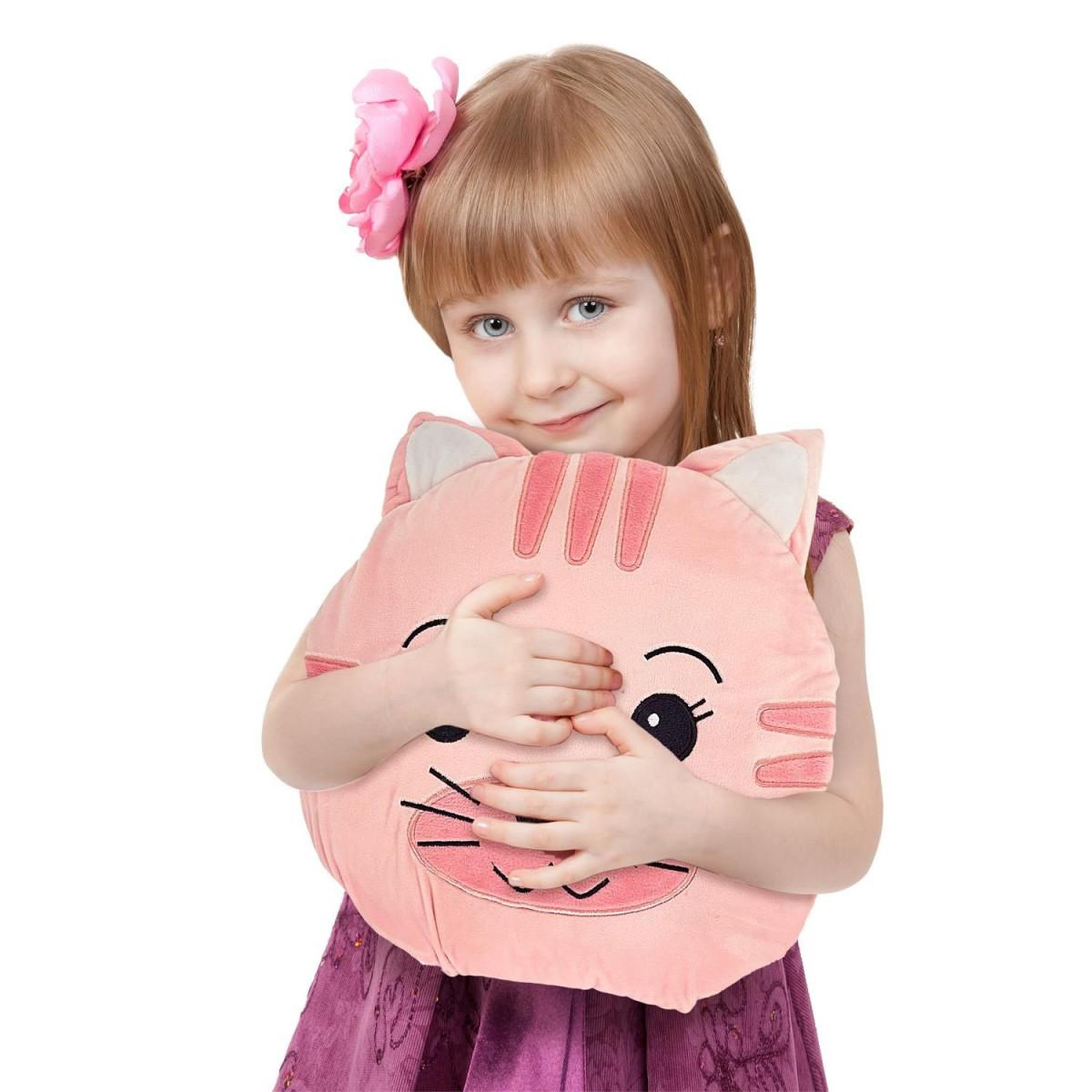 Voir la diapositive 5 : HOME DECO KIDS Peluche couverture  chat  100x165cm rose