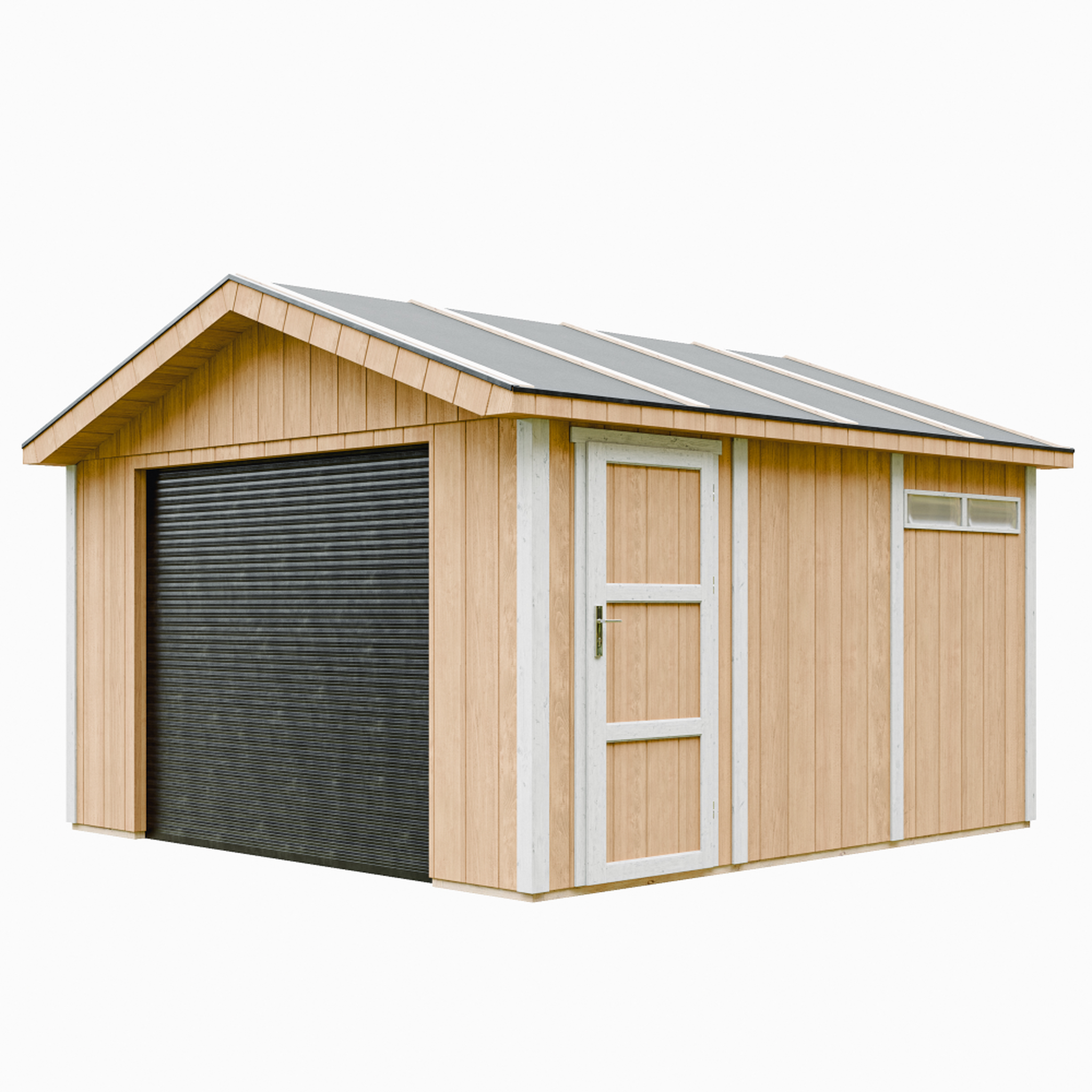 Voir la diapositive 1 : TIMBELA Garage qualité premium 13 m² construction en panneaux lp smartside - abri de jardin m990b