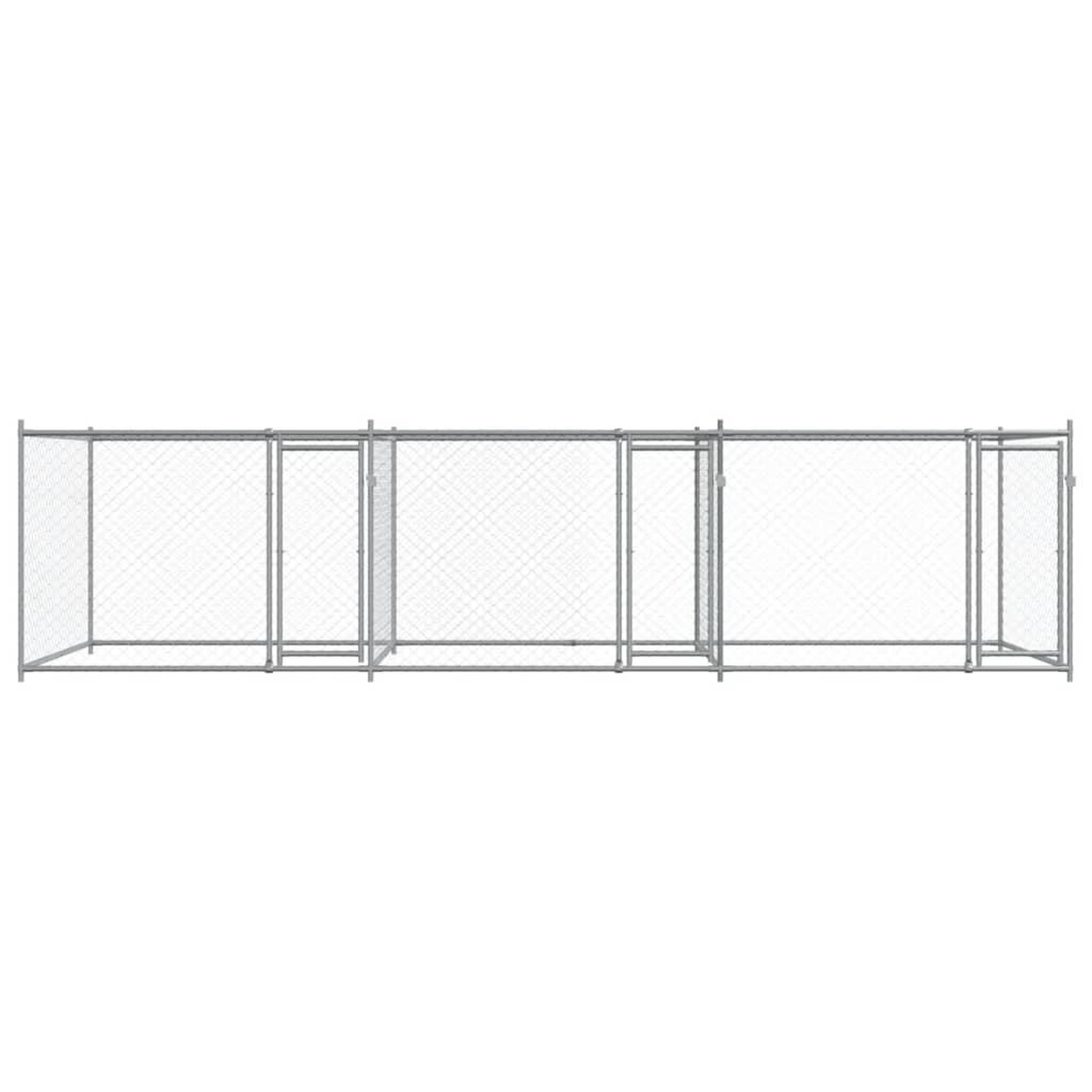 Voir la diapositive 4 : VIDAXL Cage pour chien avec portes gris 6x2x1,5 m acier galvanise