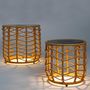 Voir la diapositive 5 : Lumisky Lot de 2 tables basses solaire NERITA Bois Poly rotin 35 cm et 45 cm