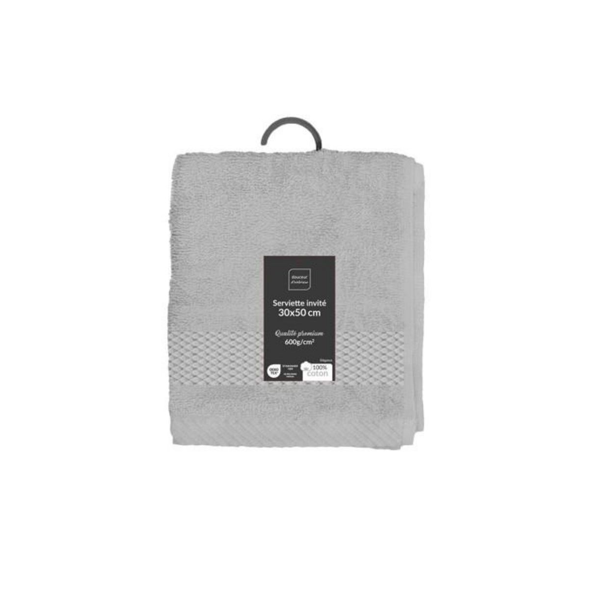 Paris Prix Serviette Invité  Elegance  30x50cm Gris Perle