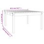 Voir la diapositive 6 : VIDAXL Table de jardin gris 82,5x82,5x45 cm bois massif de pin