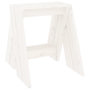 Voir la diapositive 5 : VIDAXL Tabourets lot de 2 blanc 40x40x45 cm bois massif de pin