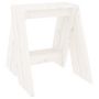 Voir la diapositive 5 : VIDAXL Tabourets lot de 2 blanc 40x40x45 cm bois massif de pin