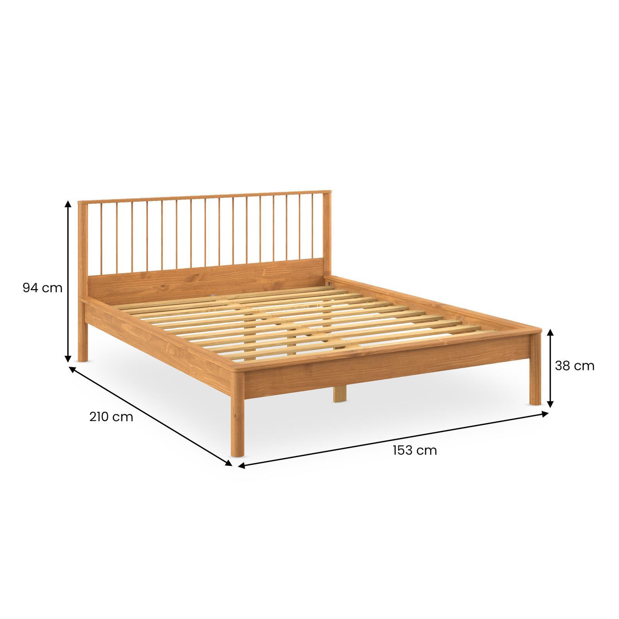 Voir la diapositive 5 : IDIMEX Lit 140 x 200 avec sommier APOANA en bois massif