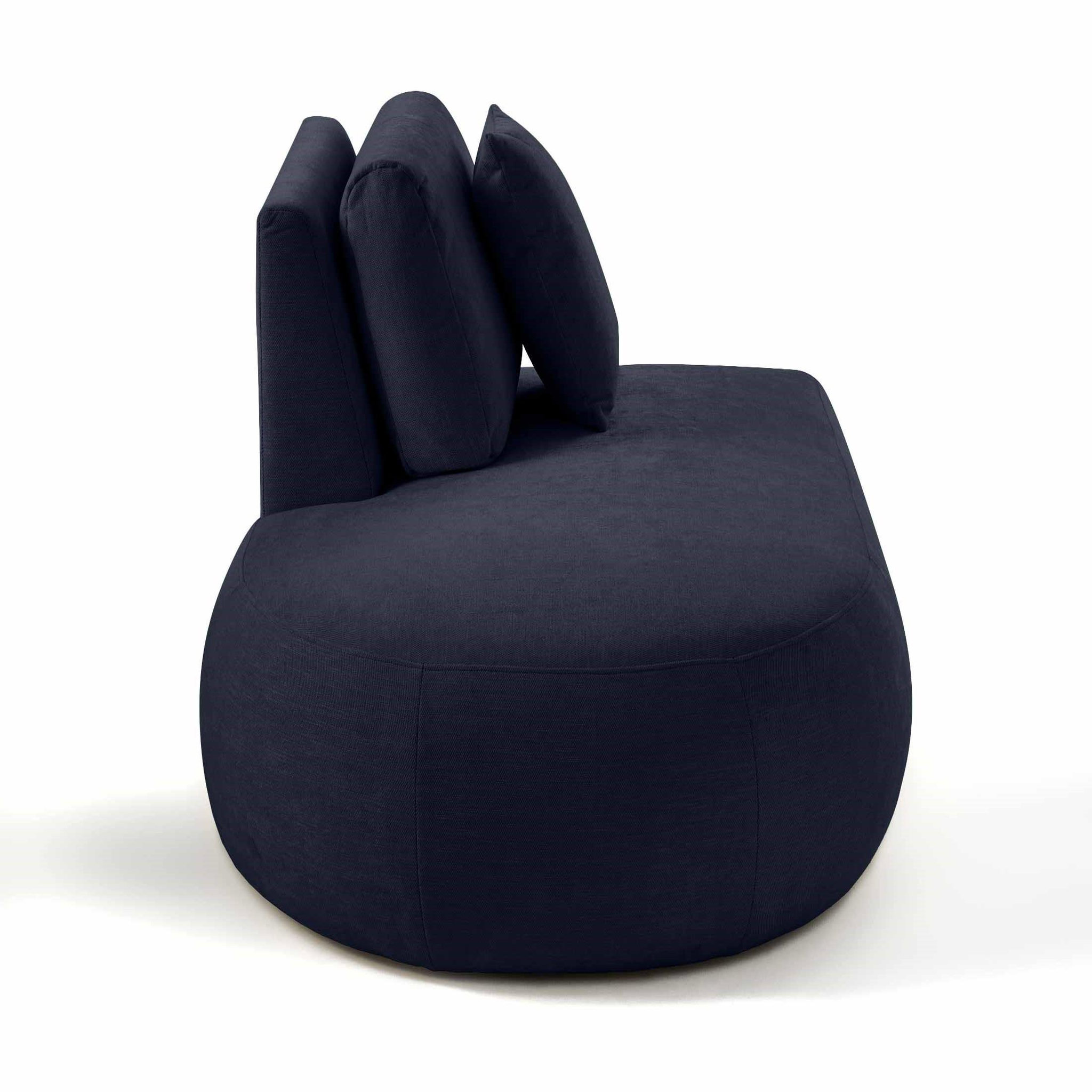 Voir la diapositive 4 : LISA DESIGN Santorini - module d'assise gauche - en tissu texturé