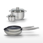 ELO Lot 2 Poêles 24/28cm & 2 Faitouts 12/20cm Elo Profi Therm Platinum